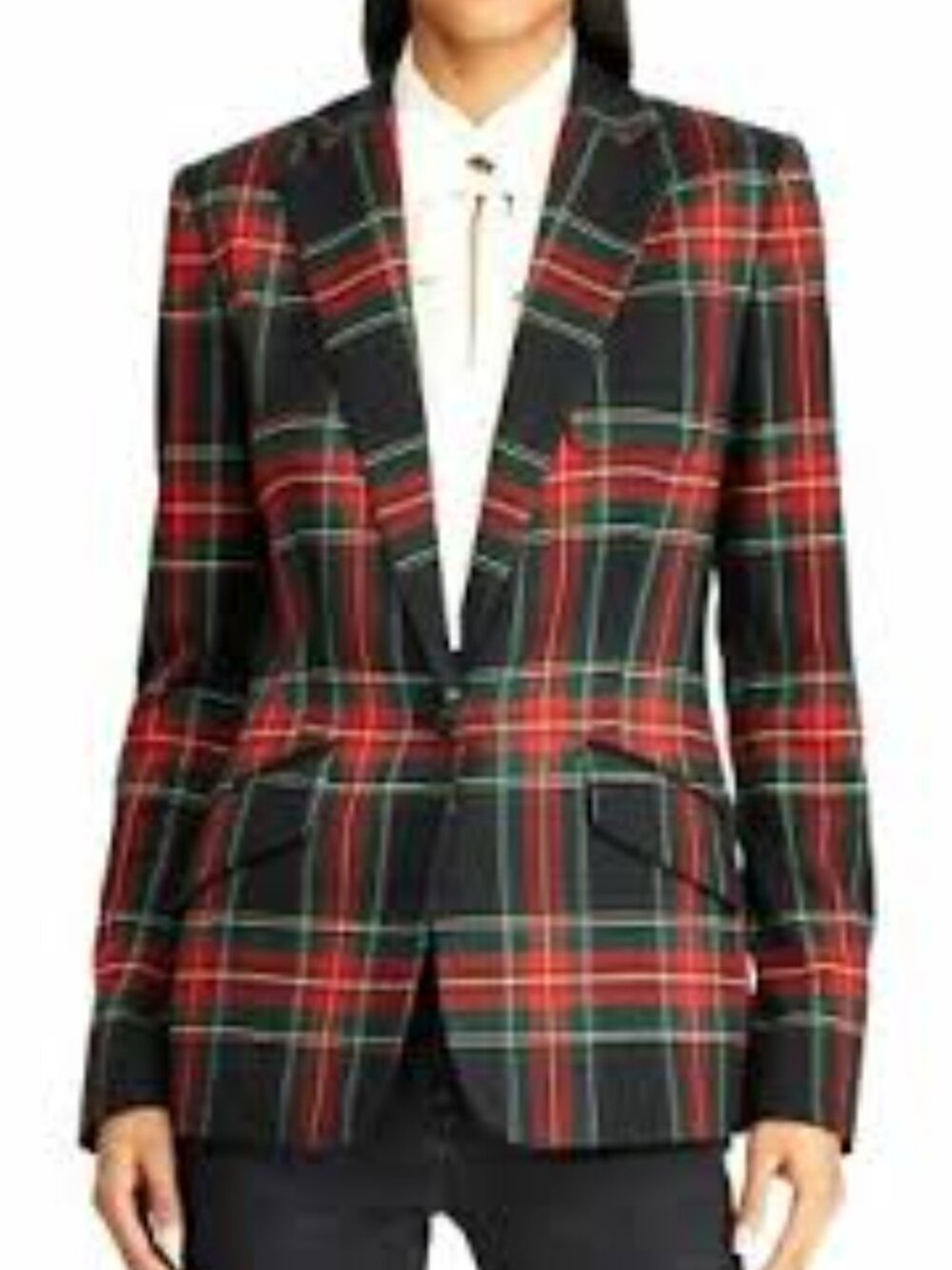Ralph Lauren Red & Green Tartan Plaid Blazer